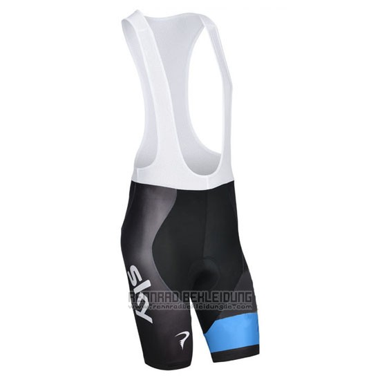 2014 Fahrradbekleidung Sky Azurblau und Wei Trikot Kurzarm und Tragerhose